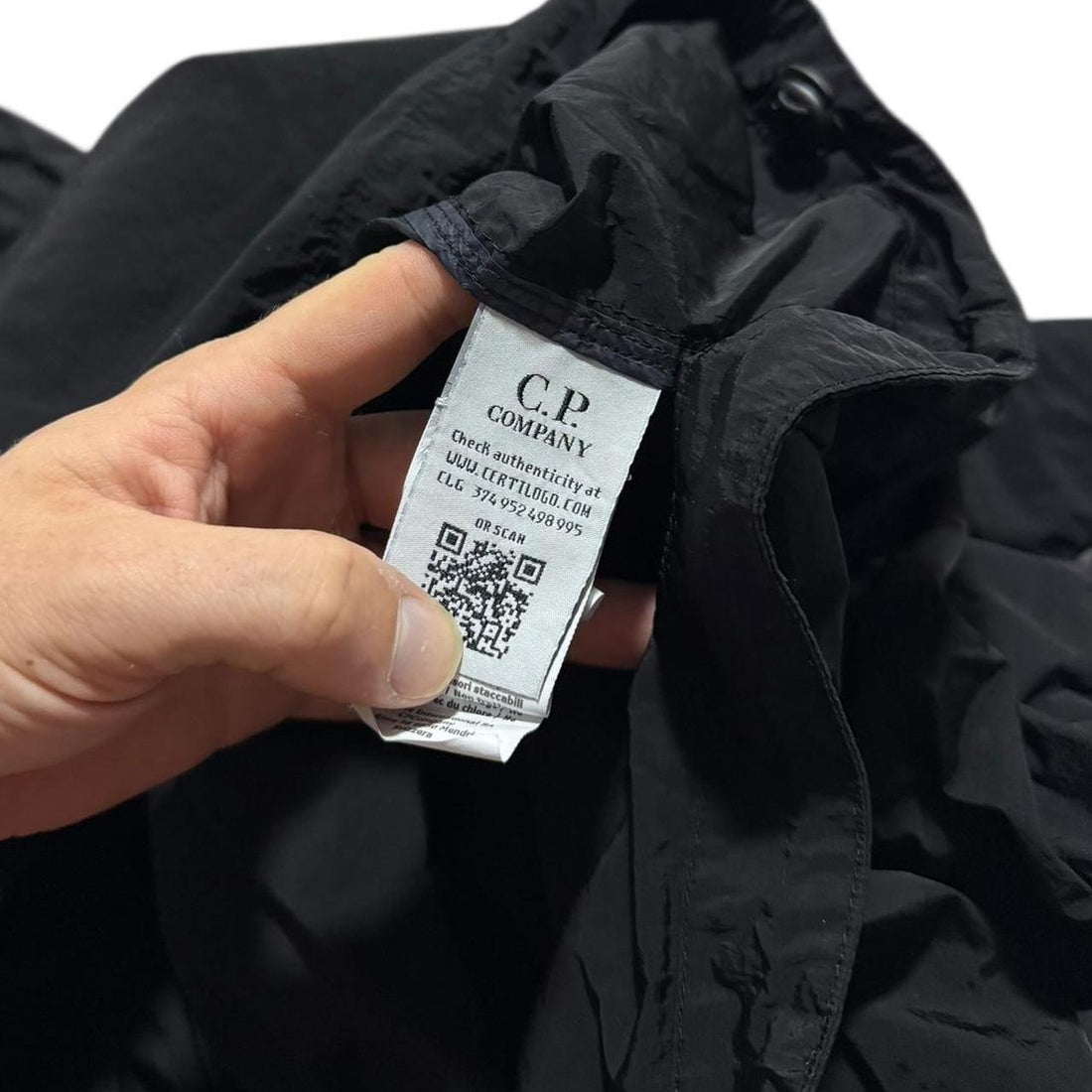 CP Company Black Nylon Pullover Jacket