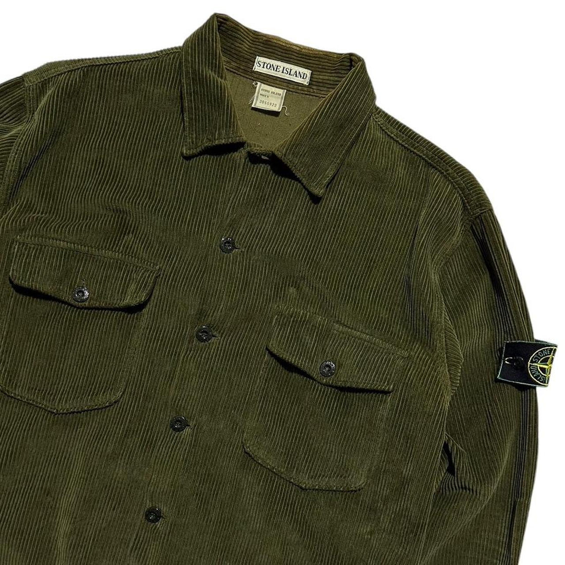 Stone Island Forest Green Heavy Corduroy Shirt