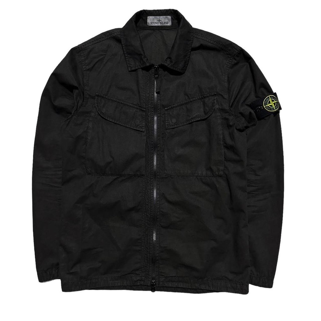 Stone Island Black Double Pocket Overshirt