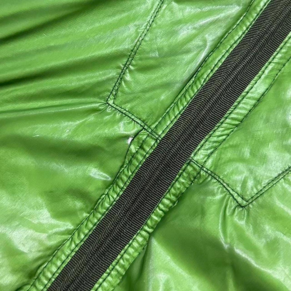Stone Island Green Goose Down Mesh Jacket