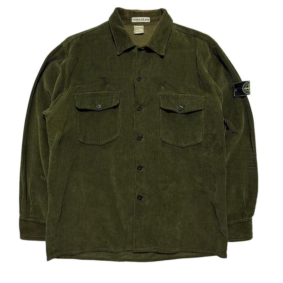 Stone Island Forest Green Heavy Corduroy Shirt
