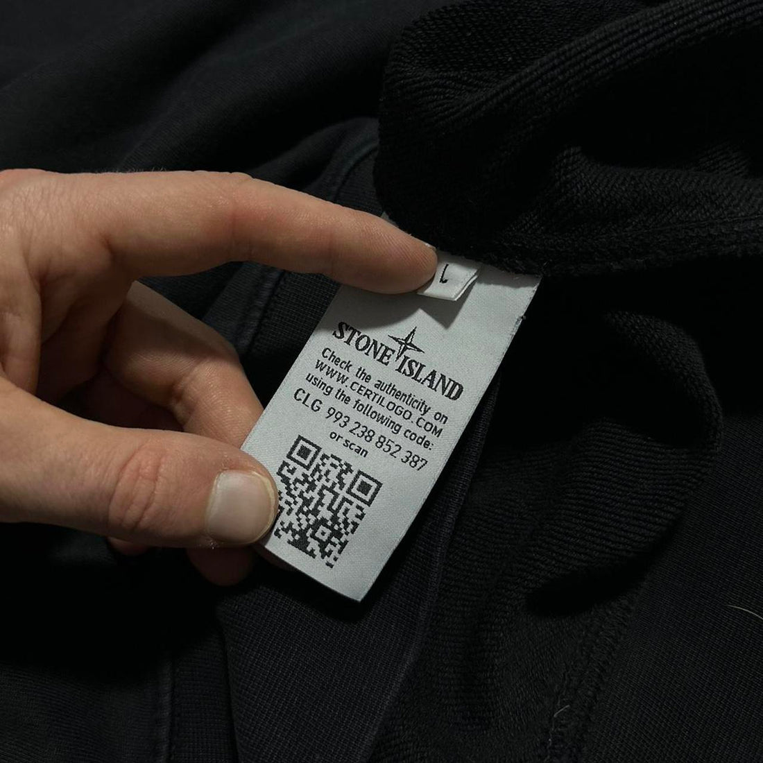 Stone Island Black Pullover Crewneck