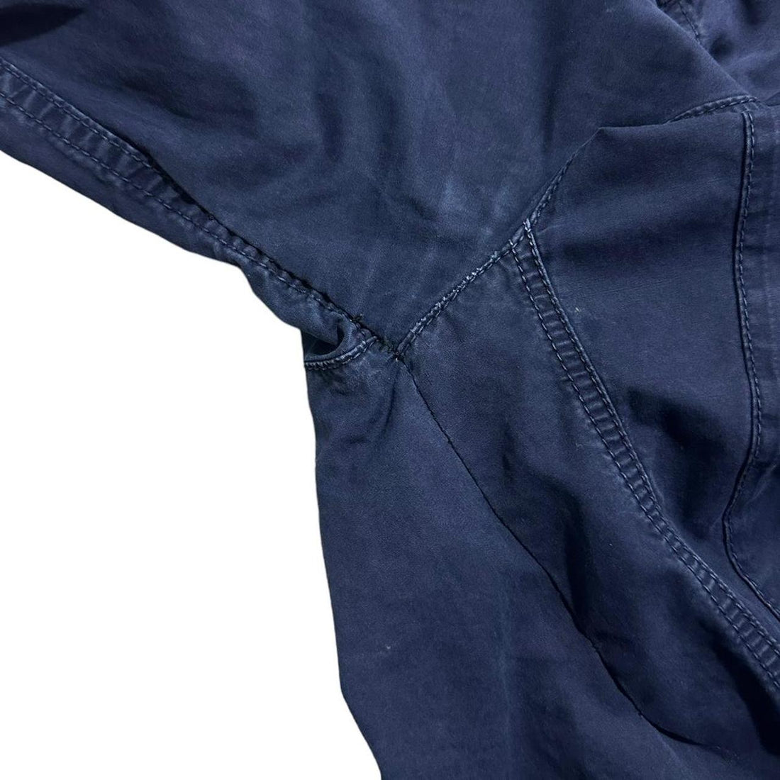 Stone Island Blue Hooded Canvas Jacket
