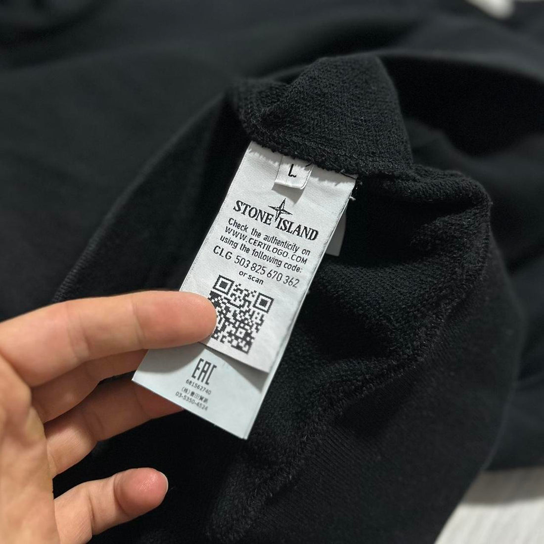 Stone Island Black Pullover Crewneck