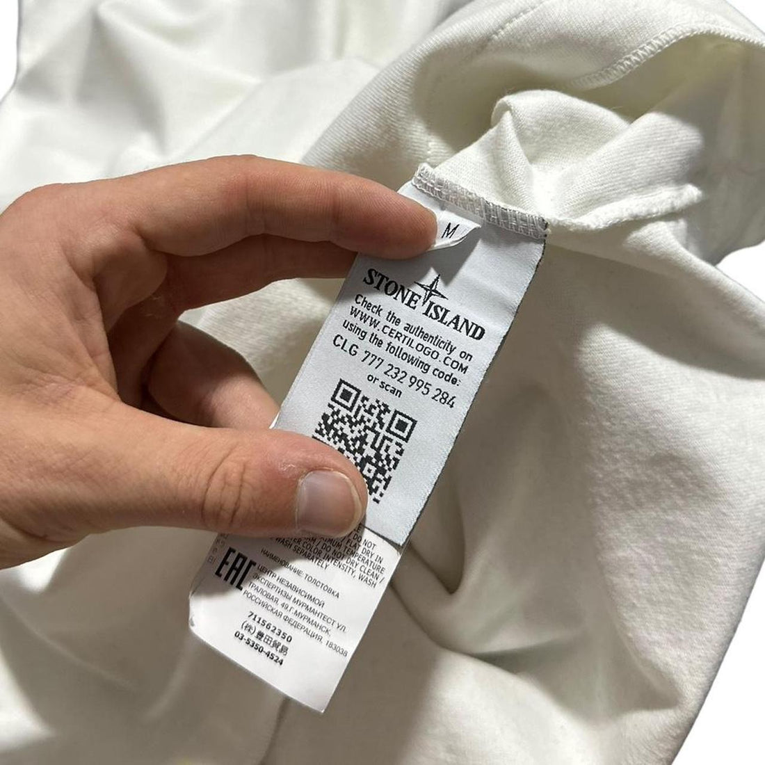 Stone Island White Pullover Jumper