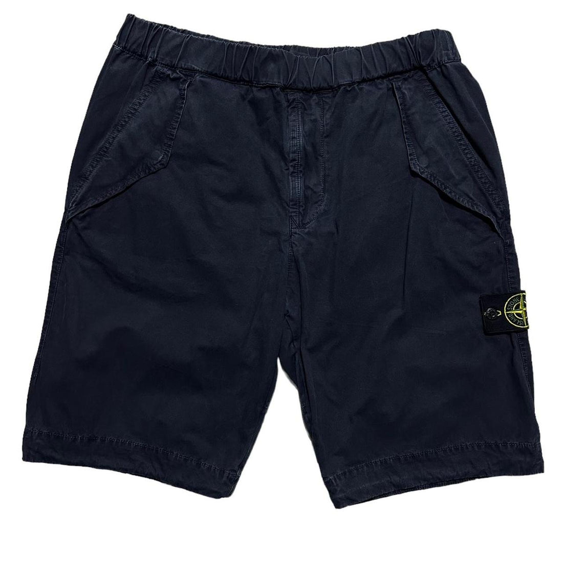 Stone Island Dark Blue Canvas Shorts
