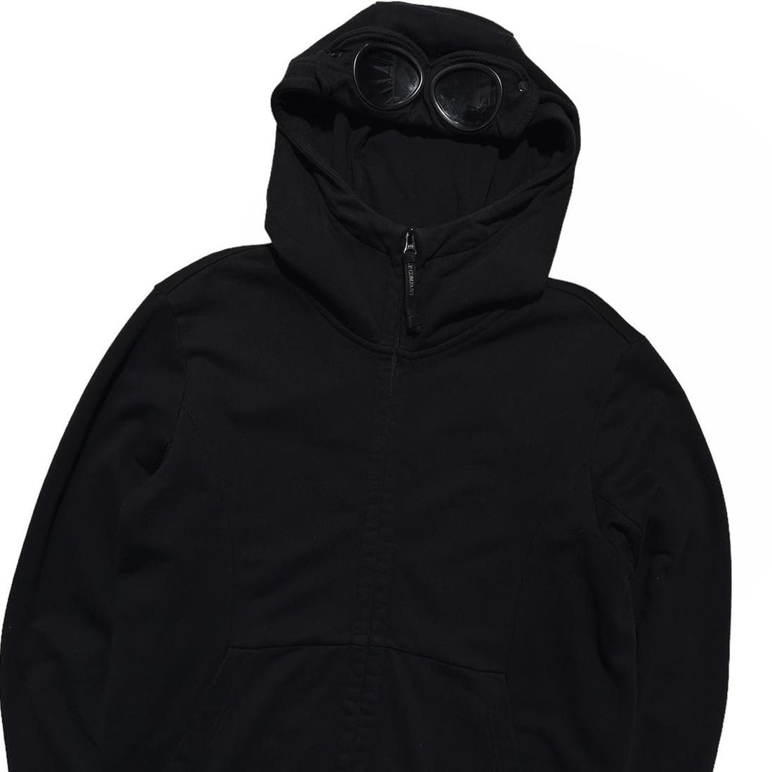 CP Company Black Full Zip Goggle Hoodie