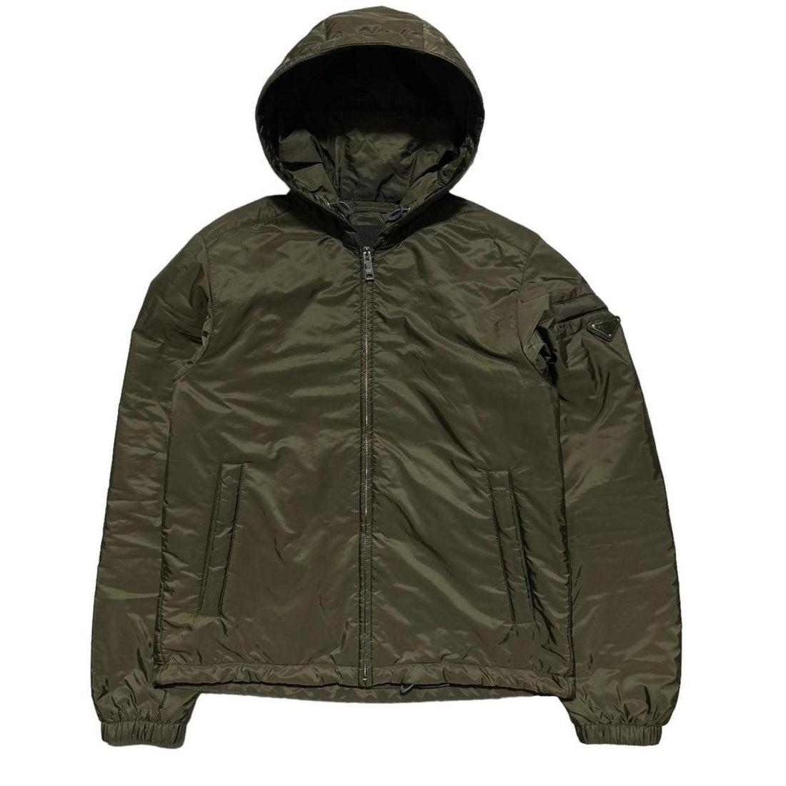 Prada Nylon Padded Down Green Jacket