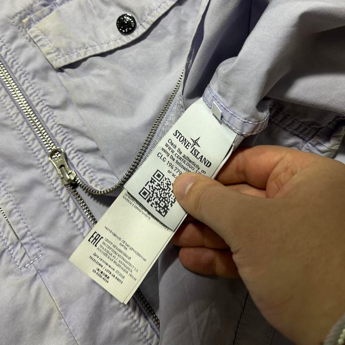 Stone Island Lavender Canvas Overshirt