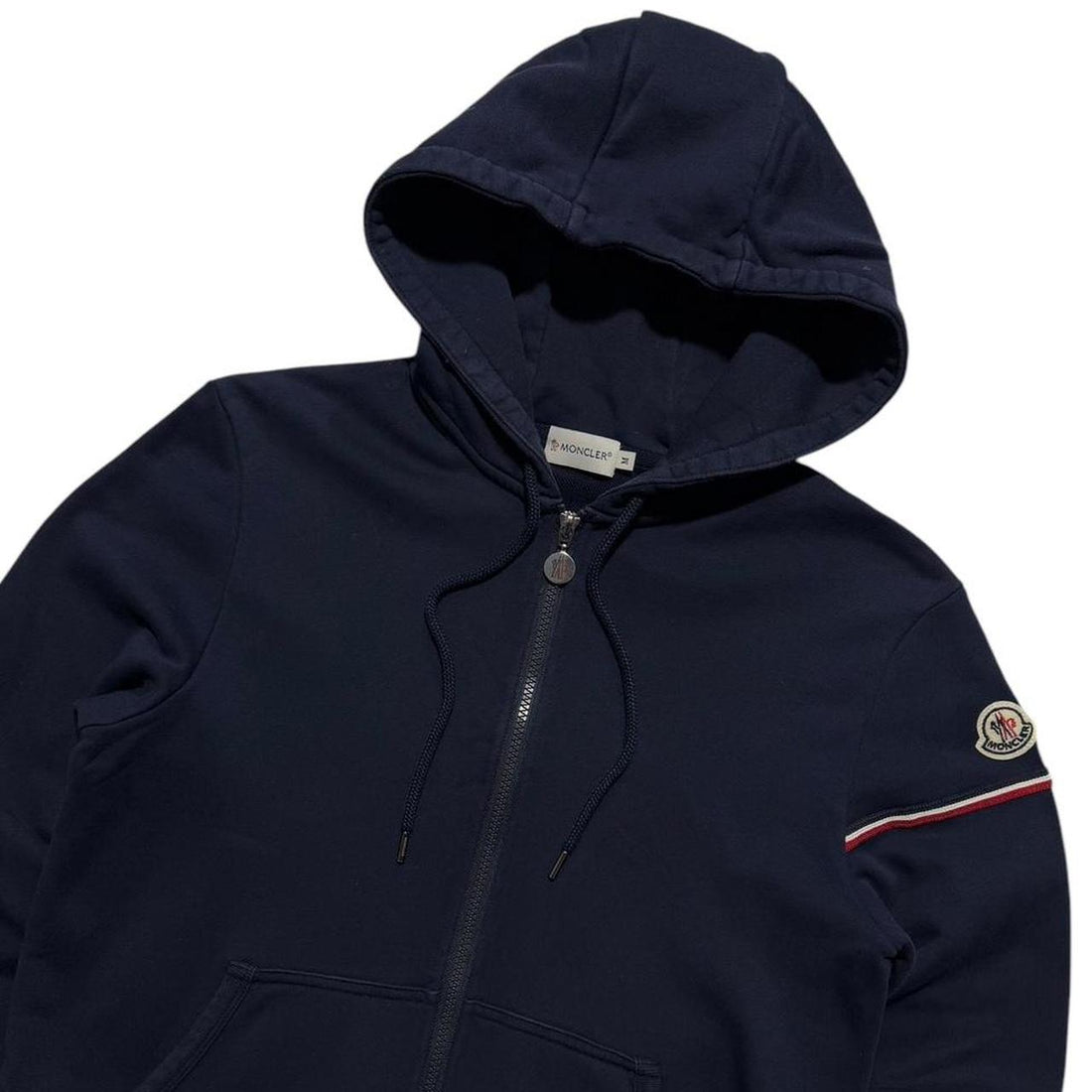 Moncler Navy Zip Up Hoodie