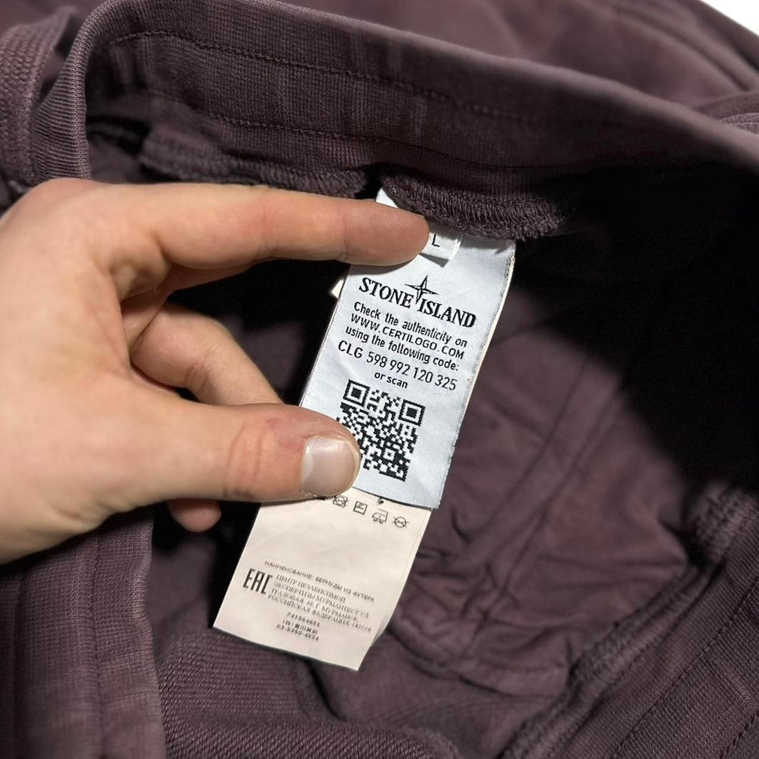 Stone Island Purple Cotton Shorts