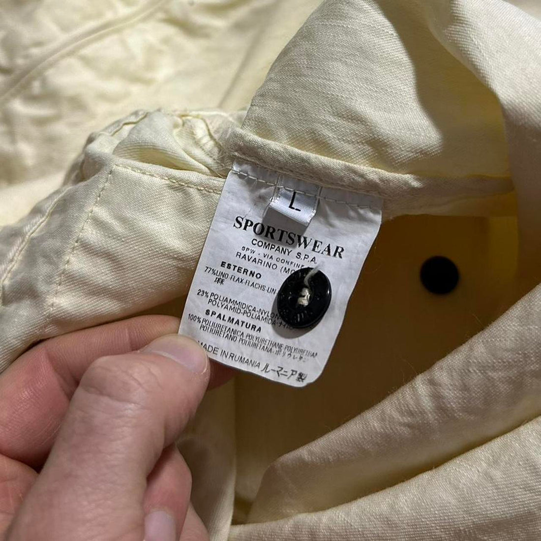 Stone Island Double Pocket Light Yellow Jacket