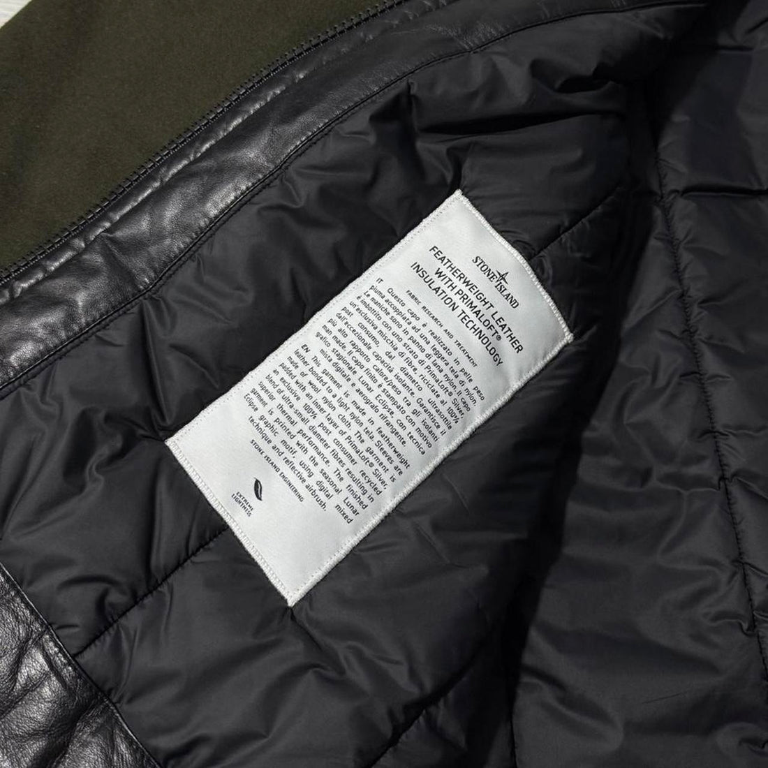 Stone Island Featherweight Leather Moon Jacket