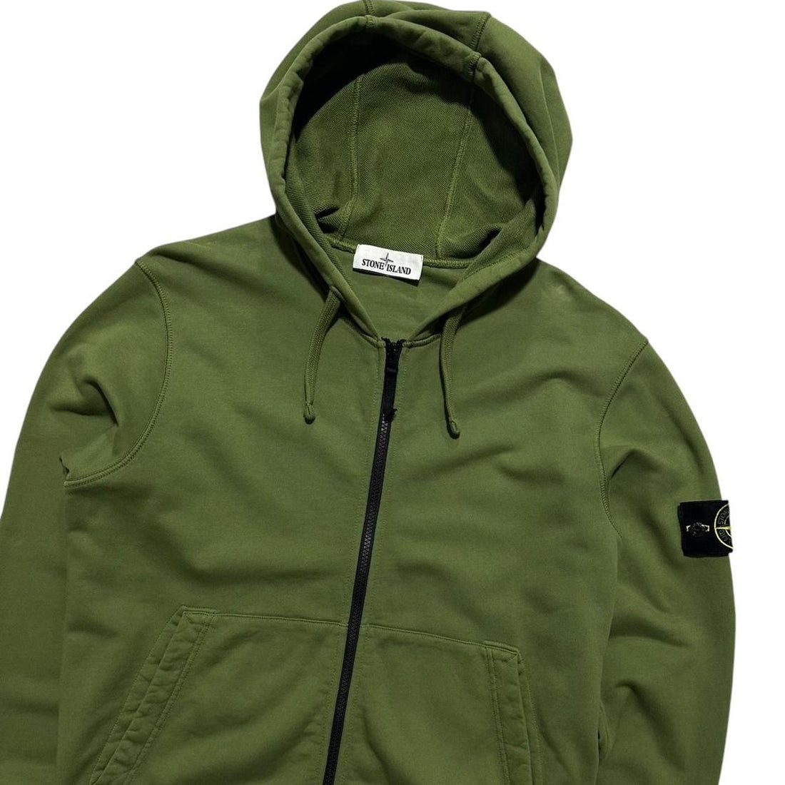 Stone Island Green Full Zip Hoodie