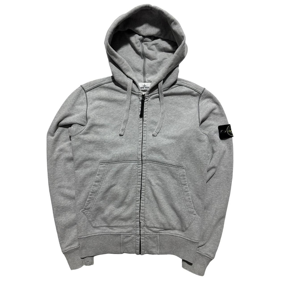Stone Island Grey Zip Up Hoodie