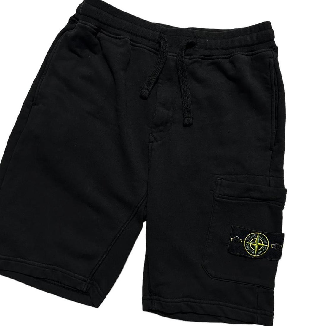 Stone Island Black Cotton Shorts