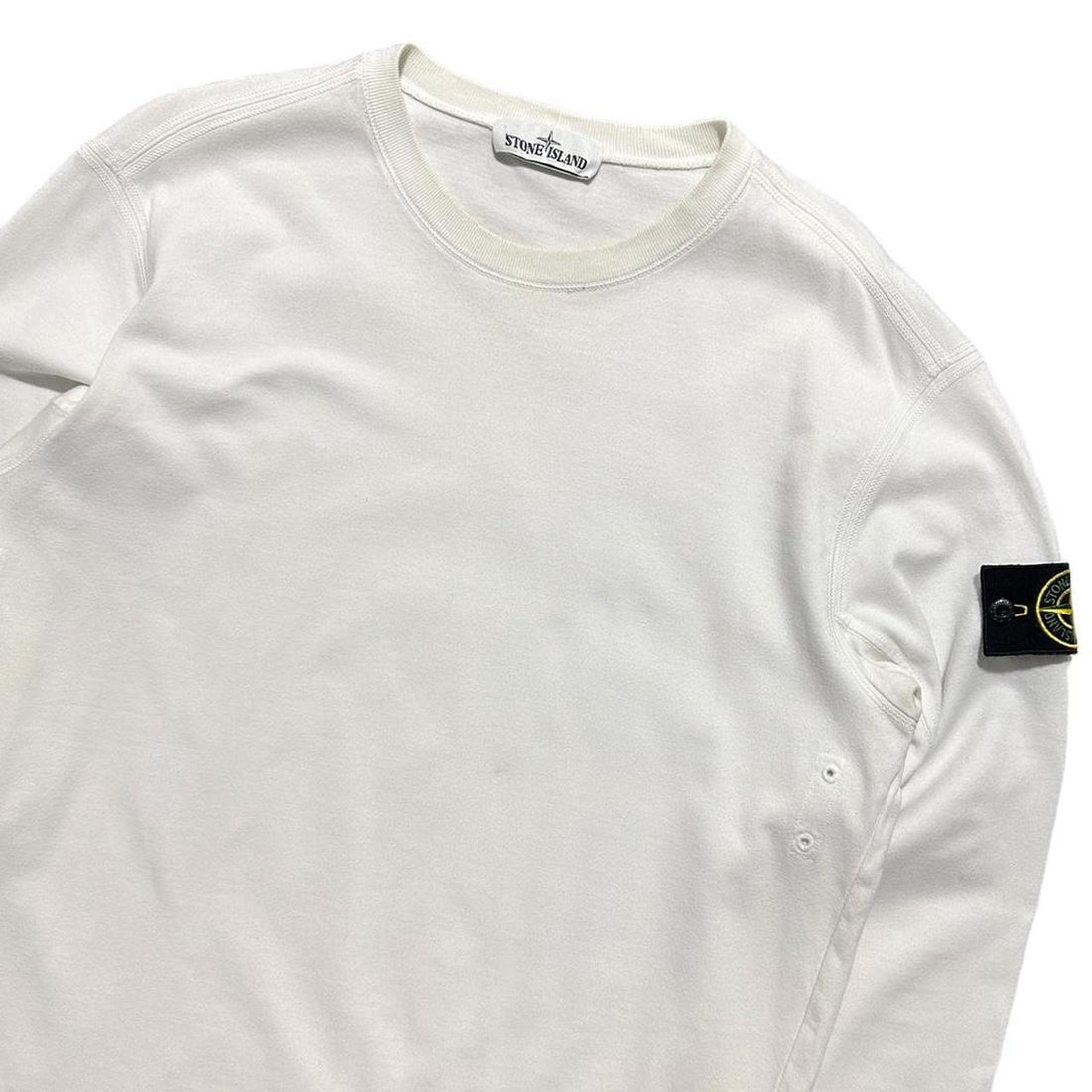 Stone Island White Pullover Jumper