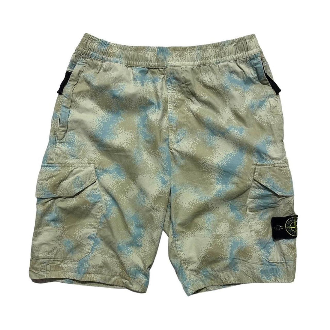 Stone Island Blue Camo Shorts