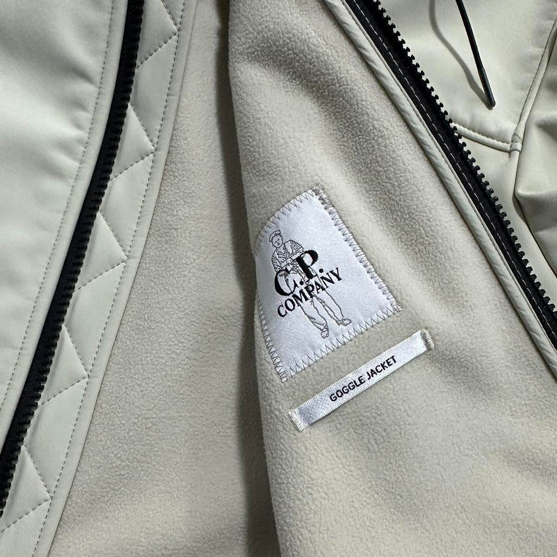 CP Company Cream Soft Shell Goggle Jacket