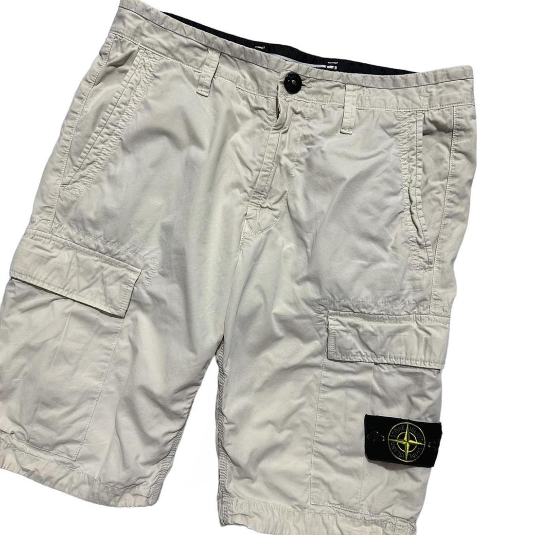 Stone Island Cream Cargo Shorts