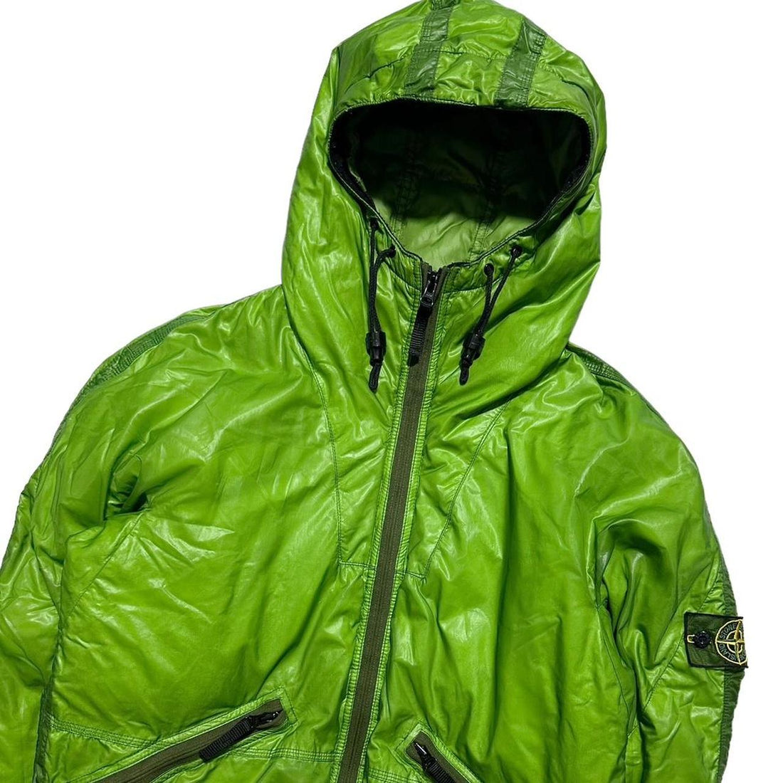 Stone Island Green Goose Down Mesh Jacket