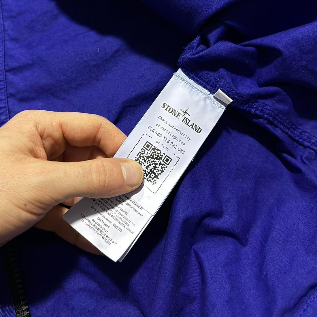 Stone Island Blue Canvas Overshirt
