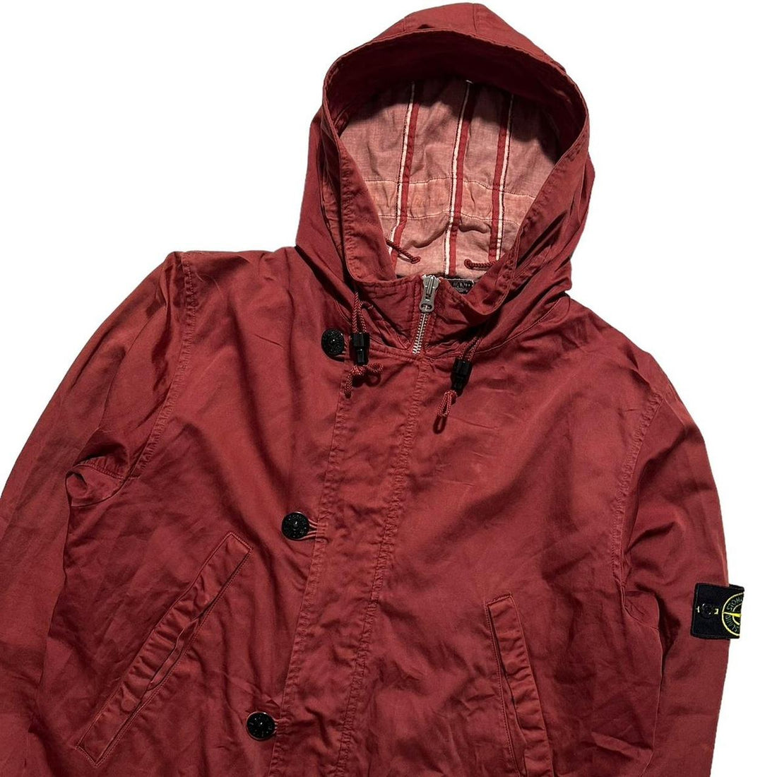 Stone Island Red Raso Gommato Jacket