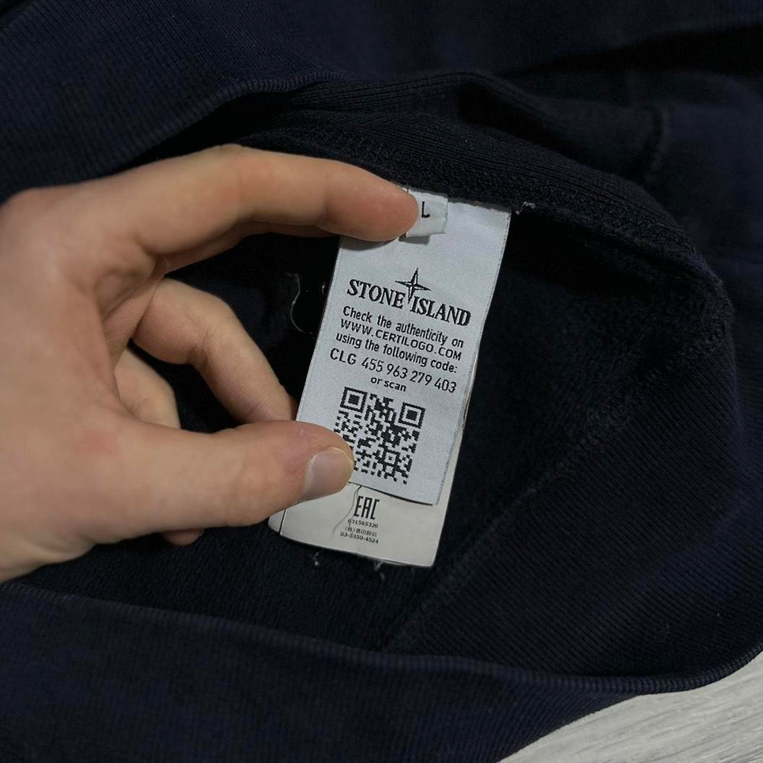 Stone Island Navy Pullover Crewneck