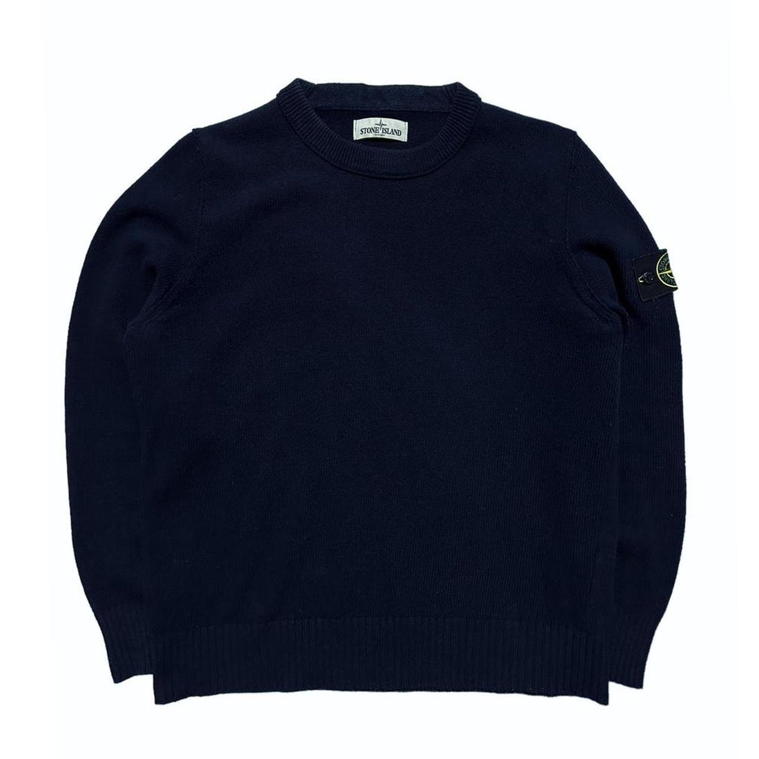 Stone Island Blue Knit Pullover Crewneck
