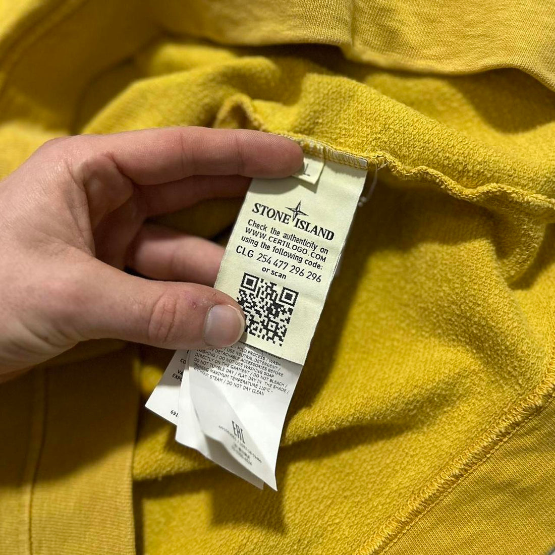 Stone Island Yellow Pullover Jumper