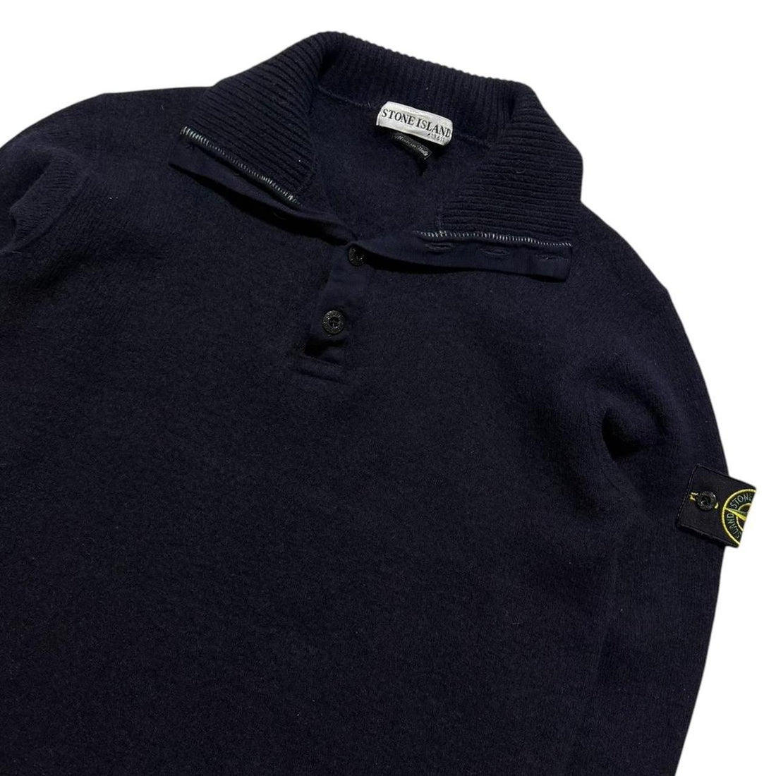 Stone Island Wool Quarter Zip Pullover
