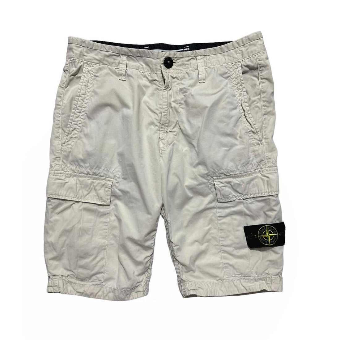 Stone Island Cream Cargo Shorts