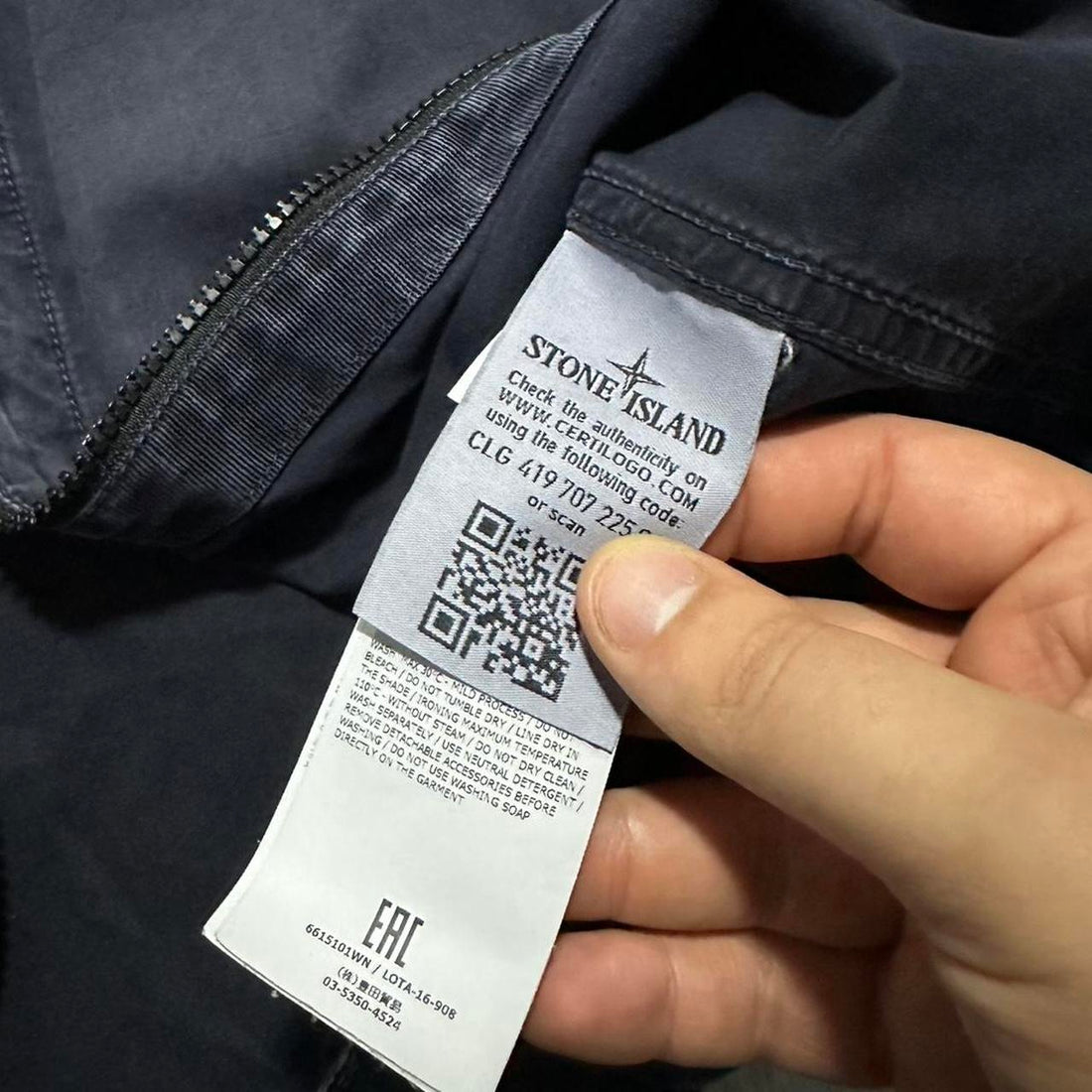 Stone Island Navy Canvas Overshirt