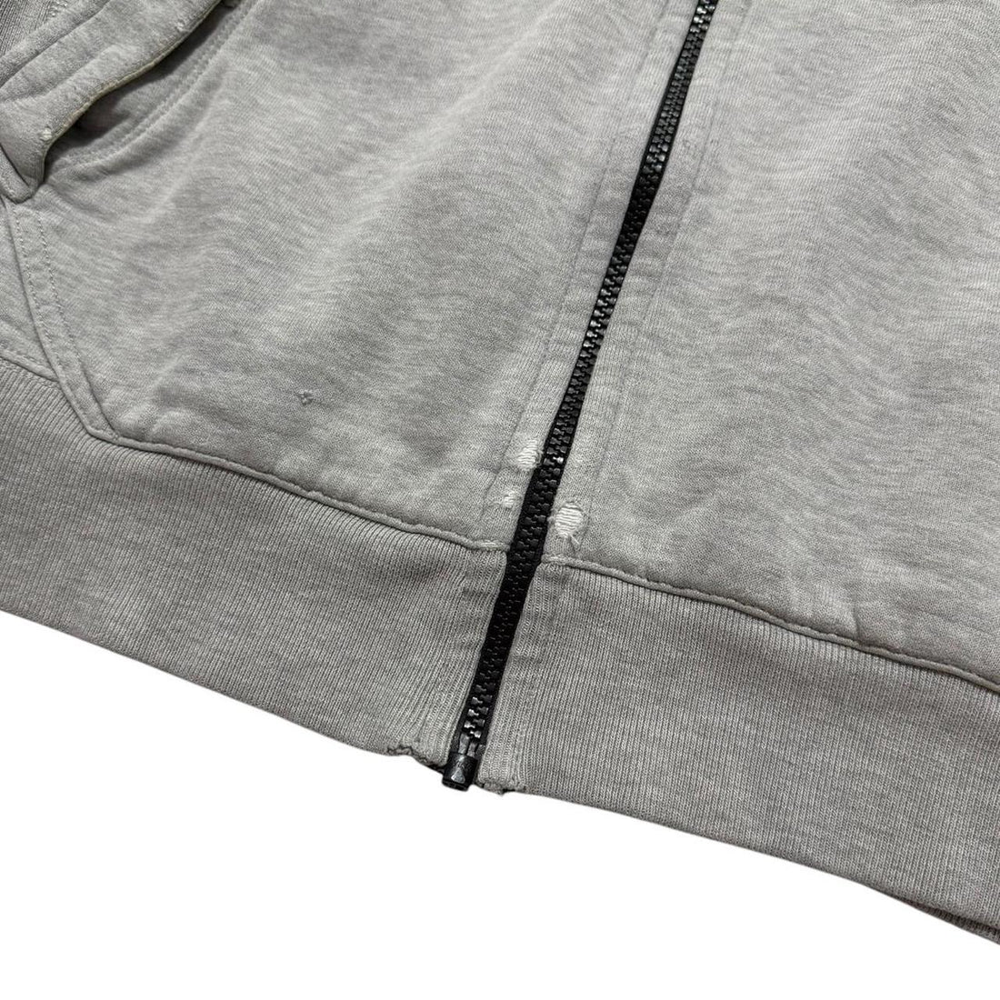 Stone Island Grey Zip Up Hoodie