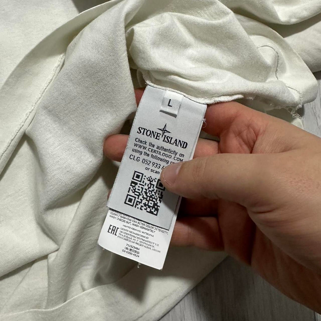 Stone Island Long Sleeve Blur Logo Top