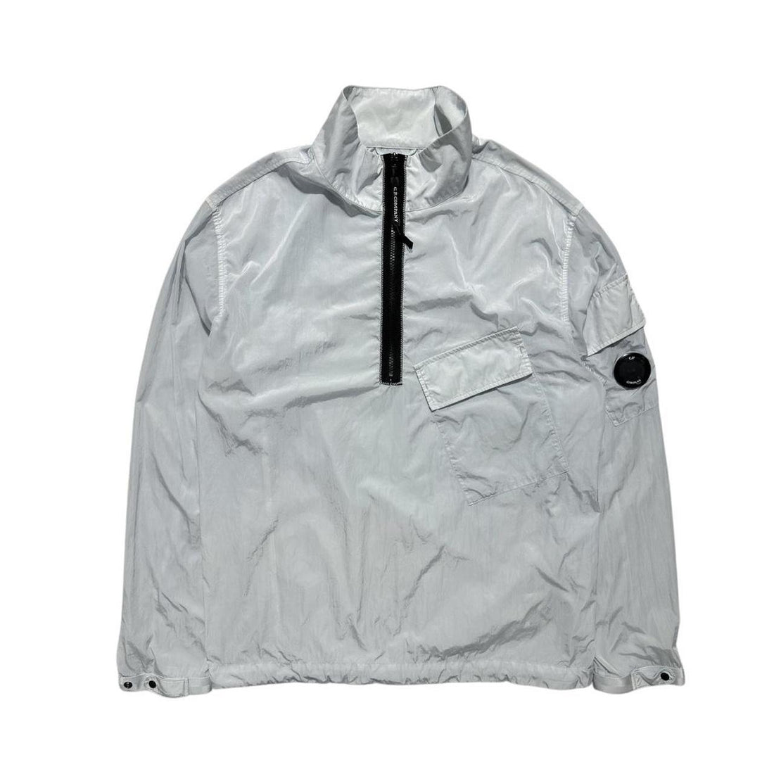 CP Company Ice Blue Nylon Zip Pullover Jacket