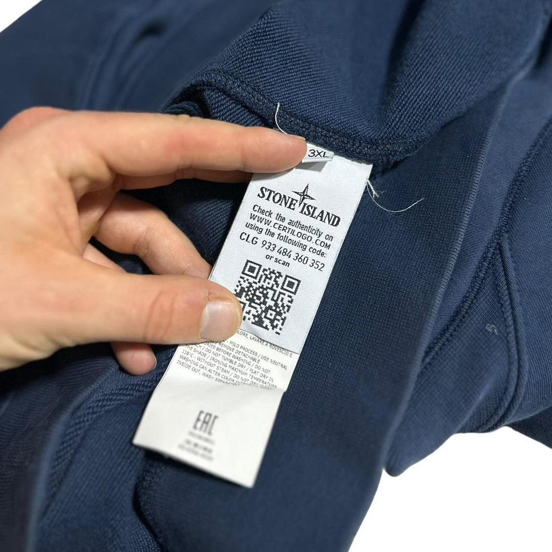 Stone Island Blue Pullover Hoodie