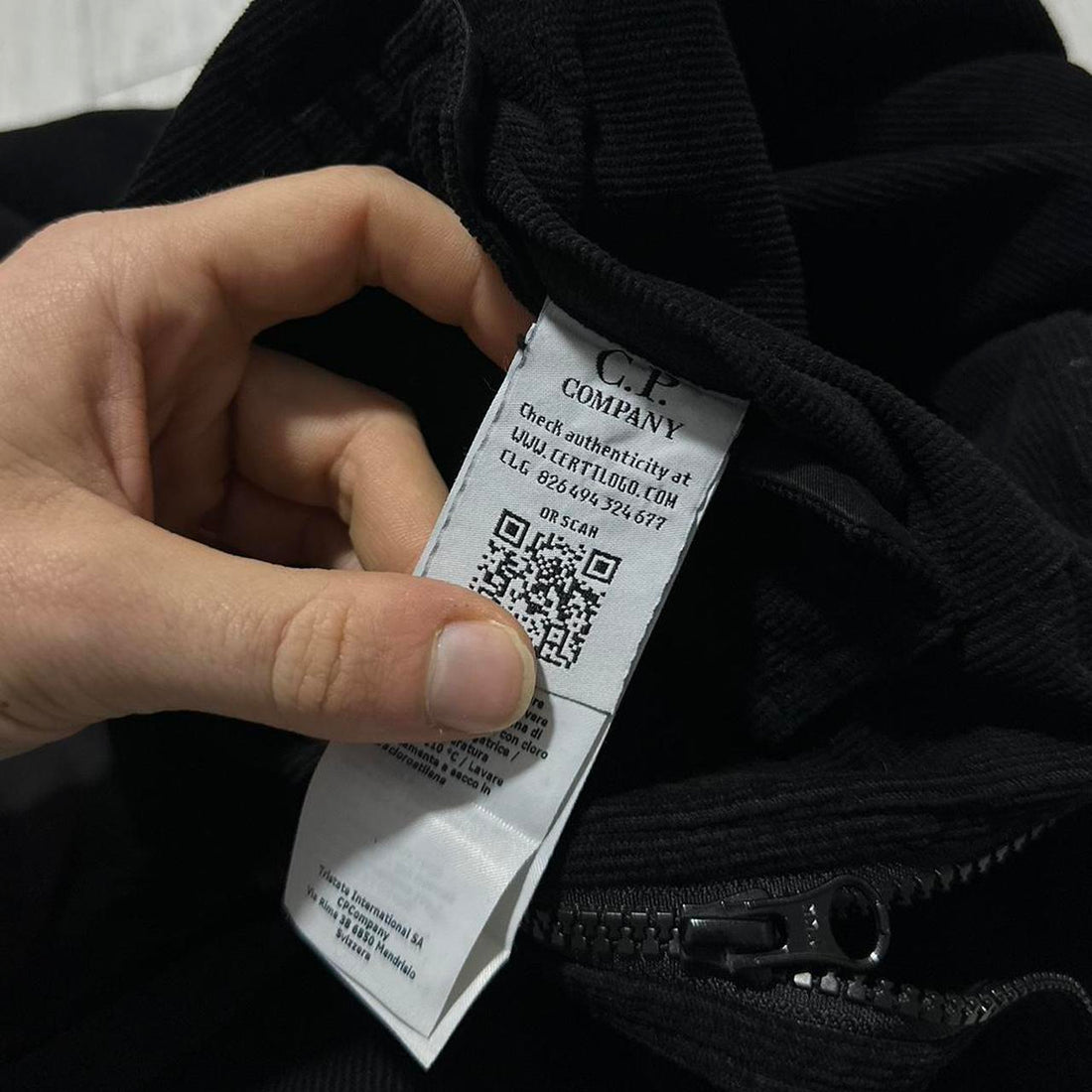 CP Company Black Thin Corduroy Shirt