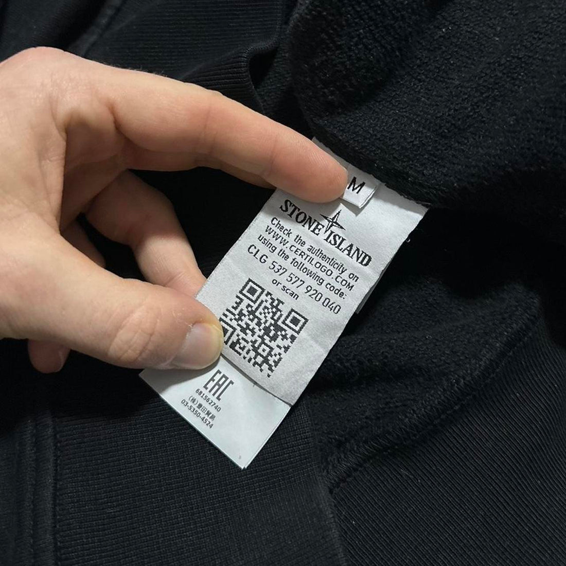 Stone Island Black Pullover Crewneck