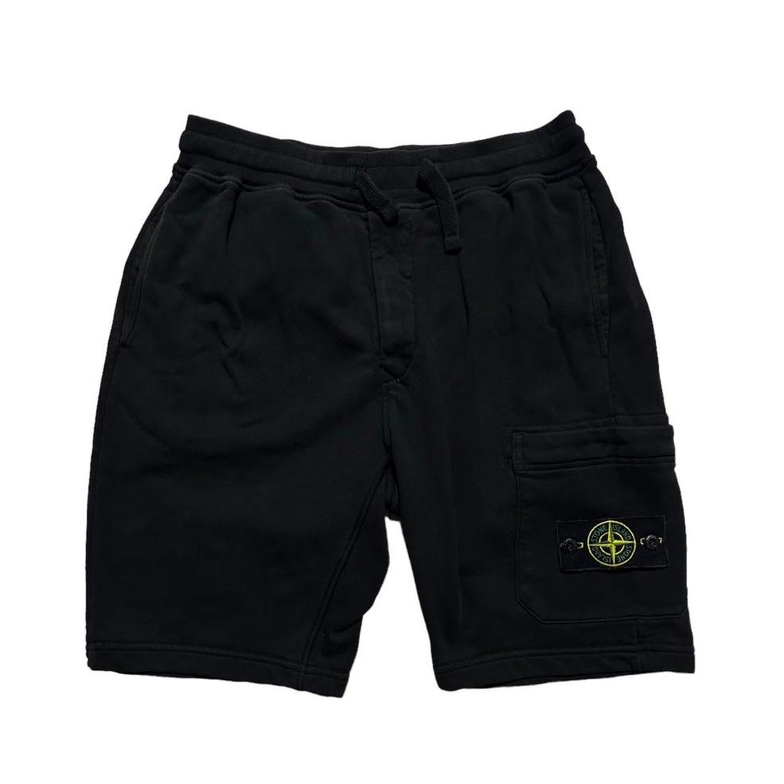 Stone Island Black Cotton Shorts