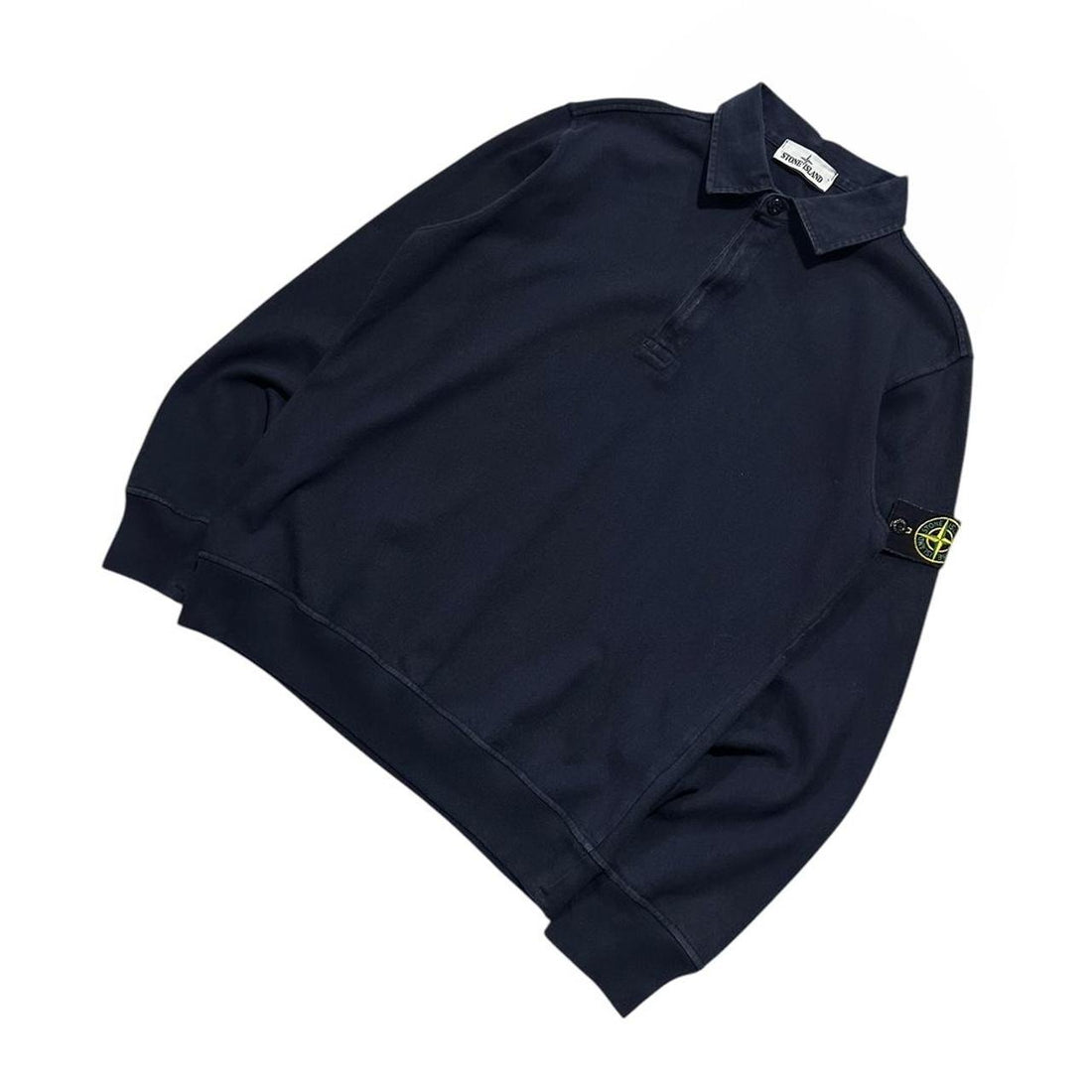 Stone Island Navy Long Sleeve Polo Shirt