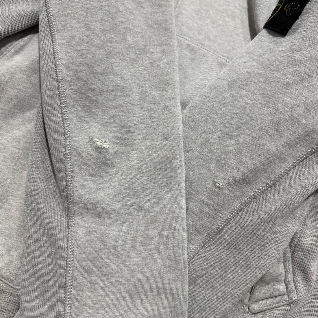 Stone Island Grey Zip Up Hoodie