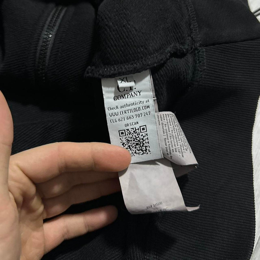 CP Company Black Full Zip Goggle Hoodie
