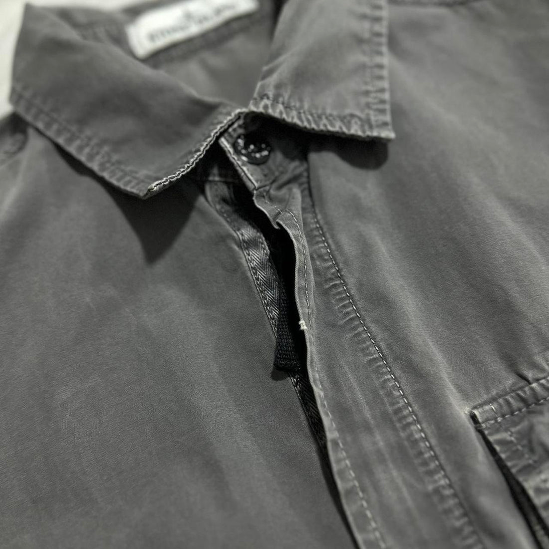 Stone Island Grey Canvas Overshirt
