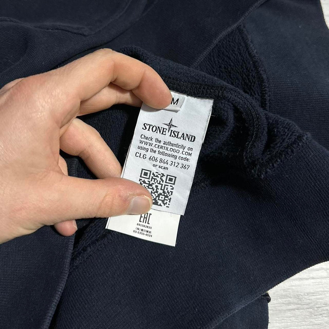 Stone Island Navy Pullover Hoodie