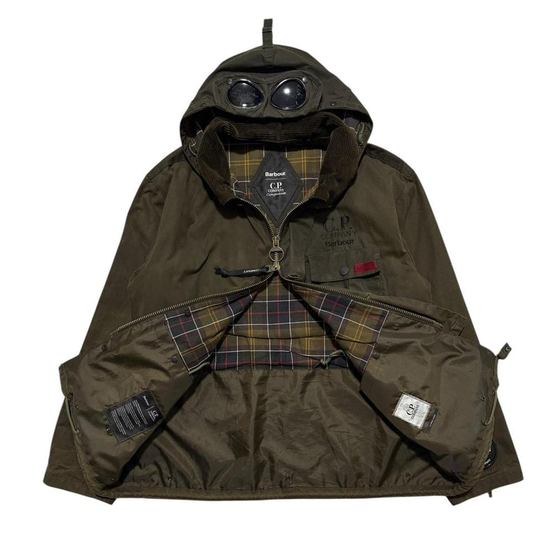 CP Company Barbour Wax Goggle Jacket