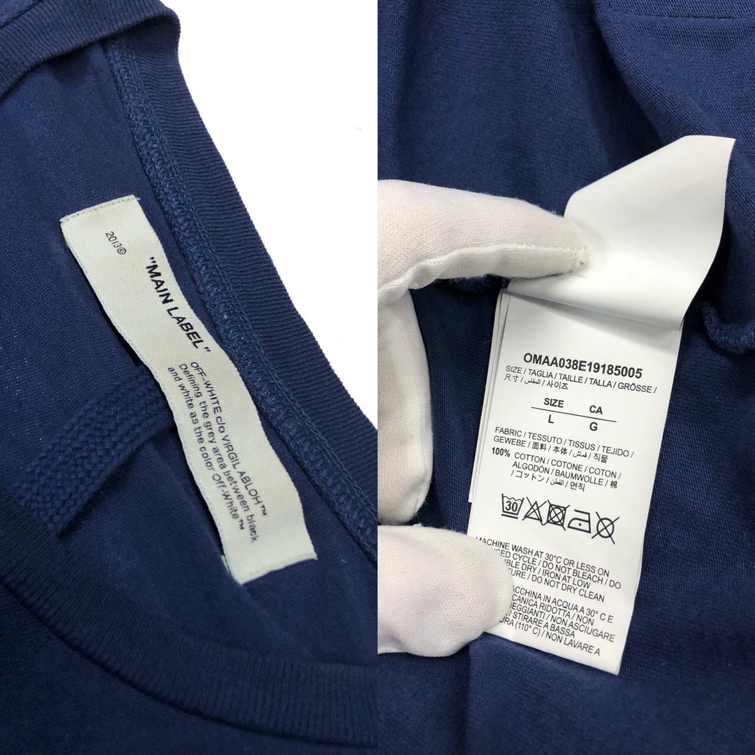Off-White blue backprint t shirt